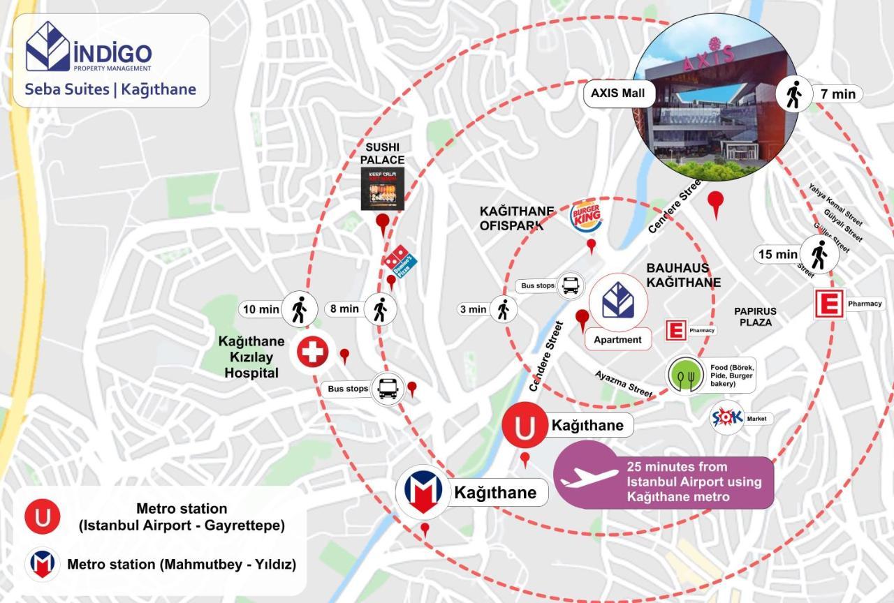 Near Airport Metro 1-bdr Wi-fipoolgym Daire *